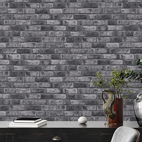 Steintapete Grau Anthrazit - A.S. Création Bricks & Stones 388124 - Backstein Tapete - 10,05 m x 0,53 m - Made in Germany von A.S. Création