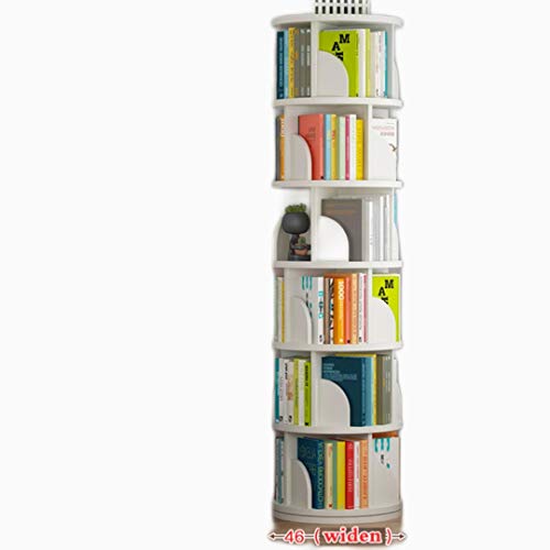 ABBNIA 360 ° drehbares Bücherregal, mehrschichtiges Bodenregal, Lagerregal, große Kapazität, Möbel für Zuhause, für Bücher von ABBNIA