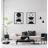 2Er-Set Bohem-Metallrahmen Für Die Wand, Boho-Wohnzimmer-Wanddekoration, Boho-Wandbehang Aus Metall von ABCDecoration