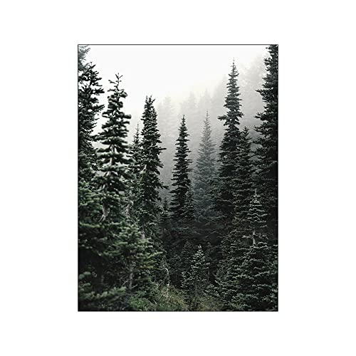 ABCWARRT Zeder Landschaft Kunst Leinwand Malerei Nordic Wald Bild Hirsch Malerei und Eule Holz Poster für Wandkunst Wohnzimmer Dekoration (4,20 * 30cm Kein Rahmen) von ABCWARRT