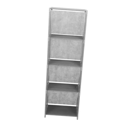ABOOFAN 4Stufe Bücherregal mit Silbergraues Regal für Vielseitige Aufbewahrung Platzsparendes Standregal für Wohnzimmer Büro und Kinderzimmer Design aus Robusten Materialien ABOOFAN 4Stufe Bücherregal mit Silbergraues Regal für Vielseitige Aufbewahrung Platzsparendes Standregal für Wohnzimmer Büro und Kinderzimmer Design aus Robusten Materialien von ABOOFAN