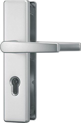 ABUS Tür-Schutzbeschlag KLS114 F1, mit beidseitigem Drücker, aluminium, 21033 von ABUS