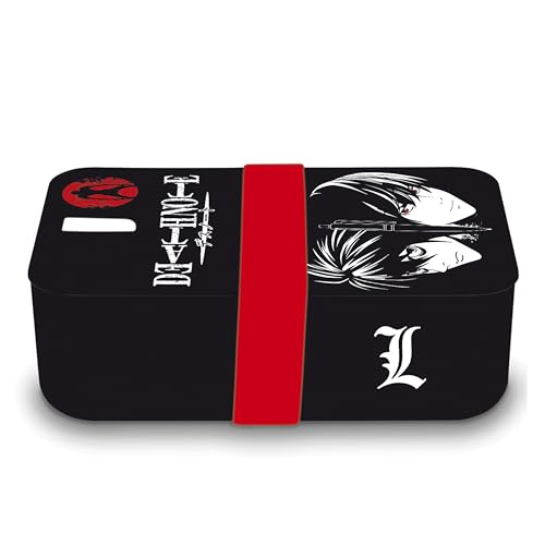 Death Note Bento Box Brotdose Kira vs. L - rot/schwarz, bedruckt, aus Kunststoff, mit Banderole. von ABYSTYLE