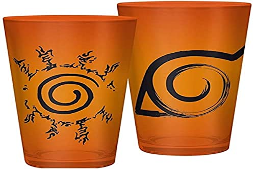 aby Glas XXL Naruto Shippuden - Konoha und Seal - Orange - 400 ml von ABYSTYLE