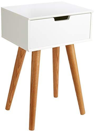 AC Design Furniture Nachttisch Mariela, B: 40 x T:30 x H: 61,5 cm, MDF, Weiss von AC Design Furniture