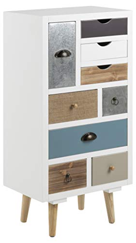 AC Design Furniture Suwen Kommode, B: 48 x T: 32 x H: 98 cm, Mehrfarbig, Holz, 1 Stk von AC Design Furniture