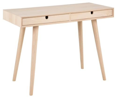 AC Design Furniture Lena Schreibtisch, B: 100 x T: 45 x H: 74 cm, Natur, Massiv/Furnier Eiche, 1 Stk. von AC Design Furniture