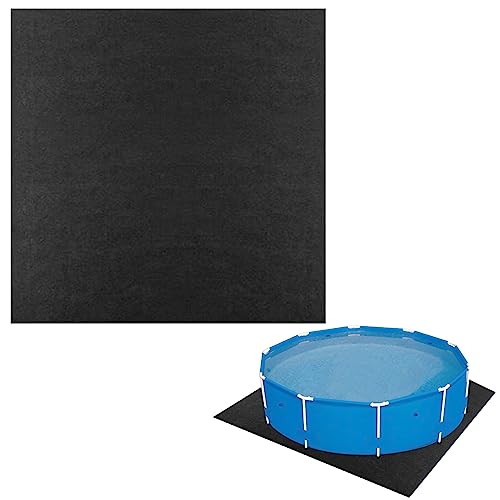 Pool Bodenplane Poolunterlage rutschfest Poolmatte Pool, Poolmatte Für Aufstellpools Bis Ø 400 cm, Für Aufstellpools Bis 400 cm, UV-Stabil & Reißfest, Schwarz, Runden von ACAREY