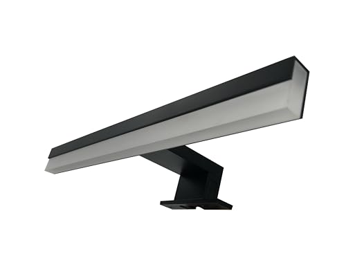 ACCE LED Spiegelleuchte Bad, Spiegelleuchte mit Schalter Neutralweiß Spiegellampe Badezimmer 230V, Spiegellampen Spiegel Badezimmerschrank, IP44 Wasserdicht Badspiegelleuchte (schwarz, 50cm) von ACCE