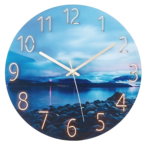 ACCSHINE Wanduhr Ohne TickgeräUsche Lautlos Modern 30cm Quarz Groß Batterie Betriebene Wanduhr Einfach zu Lesen für Zimmer Zuhause KüChe Schlafzimmer BüRo Schule von ACCSHINE