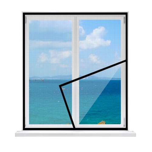Fenstergitter Insektenschutz，90x130cm Automatische Abschaltung MüCkengitter Fenster,Ohne Bohren,Für Balkonfenster Küche Wohnzimmer Schwarz von ACJSDGL
