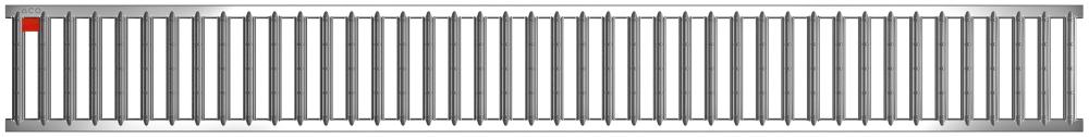 ACO Stegrost Galaline 1 m silber von ACO