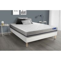 Actisom - Actiflex soft matratze 160x210cm + Bettgestell mit lattenrost , Härtegrad 3 , Taschenfederkern , Höhe : 20 cm von ACTISOM