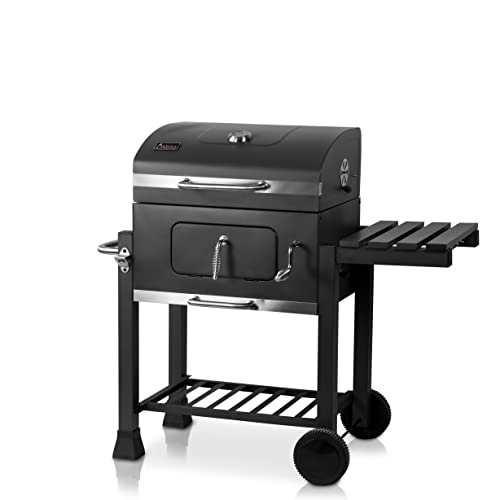 ACTIVA Holzkohlegrill Angular Guss inkl. Gusseisenrost I Holzkohlegrill mit Deckel, verstellbarer Kohlewanne & Thermometer I Grillwagen für ein gelungenes Barbecue ACTIVA Holzkohlegrill Angular Guss inkl. Gusseisenrost I Holzkohlegrill mit Deckel, verstellbarer Kohlewanne & Thermometer I Grillwagen für ein gelungenes Barbecue von ACTIVA