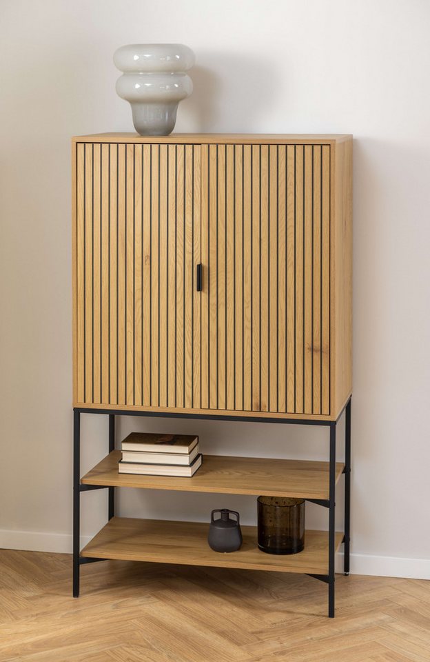 ACTONA GROUP Stauraumschrank Jaipur Sideboard, Regal, Wildeiche-Optik, 2 Türen und 2 Einlegeböden, Lamellenfront ACTONA GROUP Stauraumschrank Jaipur Sideboard, Regal, Wildeiche-Optik, 2 Türen und 2 Einlegeböden, Lamellenfront von ACTONA GROUP