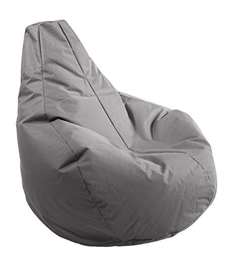 AD.CON Outdoor & Indoor Sitzsack Gamer mit ECO Füllung Puff Relax-Sessel Sitzkissen Bodenkissen Bean Bag 225L Grau von AD.CON