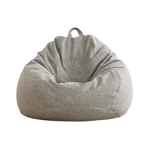 AD.CON Sitzsack mit ECO Füllung, Puff, Relax-Sessel, Sitzkissen, Bodenkissen, Bean Bag 80x90x50 185L Hellgrau von AD.CON