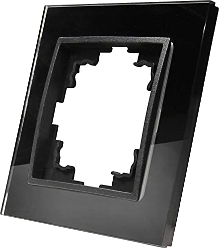 Kristallglas-Rahmen 1-fach, Serie K1 schwarz-anthrazit von ADAKAT