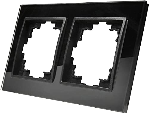 Kristallglas-Rahmen 2-fach, Serie K1 schwarz-anthrazit von ADAKAT