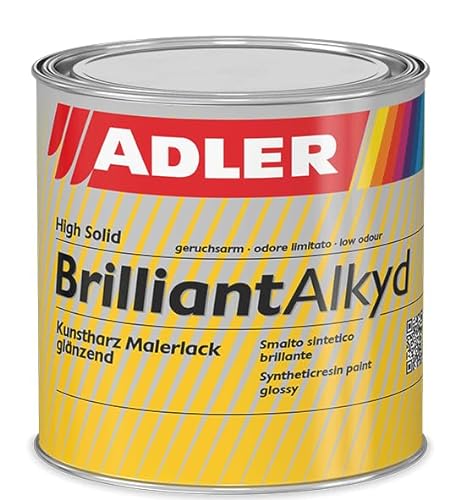 ADLER Brilliantalkyd - Grün, RAL6005 Moosgrün 375 ml - Kunstharzlack glänzend, Decklack für innen und außen, Wetterbeständigt, Bootslack, Yachtlack von ADLER