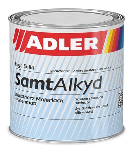 ADLER Samtalkyd Mattlack - RAL3000 Feuerrot 750 ml - Premium Kunstharzlack matt, Decklack für innen und außen mit guter Wetter- und Vergilbungsbeständigkeit, Bootslack Qualität von ADLER