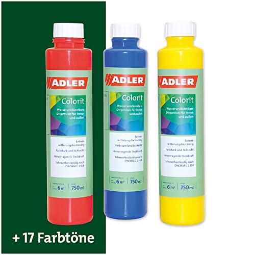 ADLER AVIVA Colorit-AF 501 Grün 750 ml Volltonfarbe Abtönfarbe Wandfarbe von ADLER