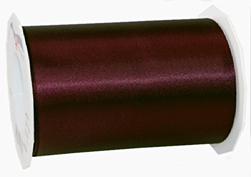 ADRIA Satin Tischband - Tischläufer aubergine, Rolle 7m x 20cm Breite, Lieferung frei Haus von ADRIA