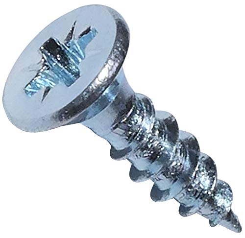 AERZETIX - C44782 - Satz von 100 - Holzschrauben - Ø3x12mm - aus verzinktem stahl metall - senkkopf - abdruck kreuzförmig Pozidriv - farbe silber - für schnelle und einfache montage AERZETIX - C44782 - Satz von 100 - Holzschrauben - Ø3x12mm - aus verzinktem stahl metall - senkkopf - abdruck kreuzförmig Pozidriv - farbe silber - für schnelle und einfache montage von AERZETIX