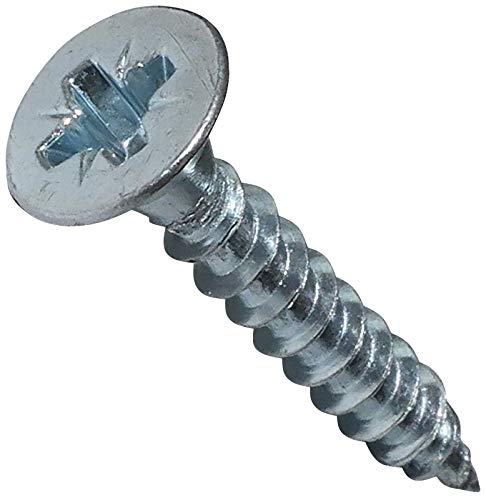 AERZETIX - C44807 - Satz von 100 - Holzschrauben - Ø4x25mm - aus verzinktem stahl metall - senkkopf - abdruck kreuzförmig Pozidriv - farbe silber - für schnelle und einfache montage AERZETIX - C44807 - Satz von 100 - Holzschrauben - Ø4x25mm - aus verzinktem stahl metall - senkkopf - abdruck kreuzförmig Pozidriv - farbe silber - für schnelle und einfache montage von AERZETIX