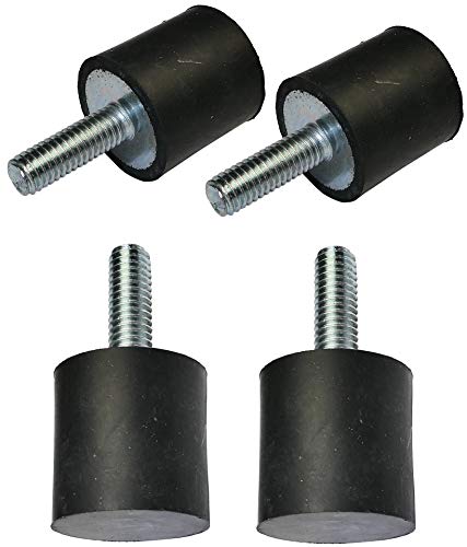 AERZETIX - C47677 - Lot von 4 Stück - Runde Schwingungsdämmpads Füße - M6 Gewinde - Ø20mm H: 20mm - Shore Härte 55 ±5 - in Gummi und Stahl - Last 302N 30.8kg x4 AERZETIX - C47677 - Lot von 4 Stück - Runde Schwingungsdämmpads Füße - M6 Gewinde - Ø20mm H: 20mm - Shore Härte 55 ±5 - in Gummi und Stahl - Last 302N 30.8kg x4 von AERZETIX