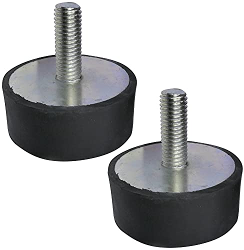 AERZETIX - C48844 - Satz von 2 - Gummipuffer rundfüße schwingungsdämpfer Isolierung - Gewinde M10 - Ø50mm H:20mm - shorehärte 40 ± 5 - aus Gummi und Stahl - belastung 1470N AERZETIX - C48844 - Satz von 2 - Gummipuffer rundfüße schwingungsdämpfer Isolierung - Gewinde M10 - Ø50mm H:20mm - shorehärte 40 ± 5 - aus Gummi und Stahl - belastung 1470N von AERZETIX