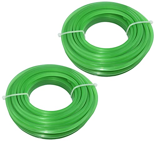 AERZETIX - C49972 - Satz von 2 - Ersatzfadenspulen quadratisch - 3mm x 10m - für rasenmäher/rasentrimmer - seil/spule für freischneider - nylonschnur - kunststoff - farbe grün AERZETIX - C49972 - Satz von 2 - Ersatzfadenspulen quadratisch - 3mm x 10m - für rasenmäher/rasentrimmer - seil/spule für freischneider - nylonschnur - kunststoff - farbe grün von AERZETIX