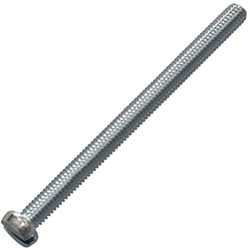 AERZETIX - C60213 - Satz von 10 Metallschrauben mit zylinderkopf M6x80 mm mit S-schlitz - verbindungsbolzen - DIN 84 - härte 4.8 - aus verzinktem stahl - silberfarben AERZETIX - C60213 - Satz von 10 Metallschrauben mit zylinderkopf M6x80 mm mit S-schlitz - verbindungsbolzen - DIN 84 - härte 4.8 - aus verzinktem stahl - silberfarben von AERZETIX