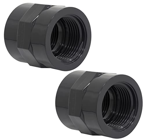 AERZETIX - C62938 - Set mit 2 Muffen mit Innengewinde weiblich-weiblich 1''x1'' - aus kunststoff - gerader druckanschluss für rohre 10 bar AERZETIX - C62938 - Set mit 2 Muffen mit Innengewinde weiblich-weiblich 1''x1'' - aus kunststoff - gerader druckanschluss für rohre 10 bar von AERZETIX