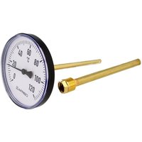 AFRISO Ø 100 mm Bimetall Thermometer 0 - 120°C mit MS-Schutzrohr 200 mm - 63671 von AFRISO