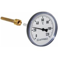 Bimetall Thermometer mit Tauchhülse 1/2" ag ø 100mm Länge 100mm 63696 - Afriso von AFRISO