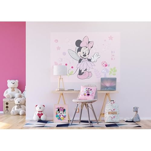 AG Design Minnie Maus und Daisy in wunderschönen Blumen, Disney, Vlies Fototapete für EIN Kinderzimmer, 160 x 110 cm, FTDN M 5268, Mehrfarbig von AG Design