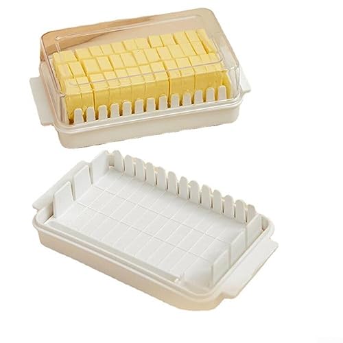 Butterdose Butterbehälter mit Cutter Slicer, Butter Schneiden Aufbewahrungsbox Kühlschrank Aufbewahrungskoffer Käse Frischhaltebox von AIDNTBEO