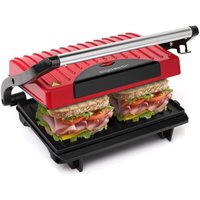 Aigostar - elektrischer grill sandwich platte 750W rot von AIGOSTAR