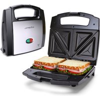 Sandwichmaker 800W,Sandwichtoaster,Panini Grill,Antihaftbeschichtung,doppelseitiges Backen bei konstanter Temperatur,Schwarz - Aigostar von AIGOSTAR