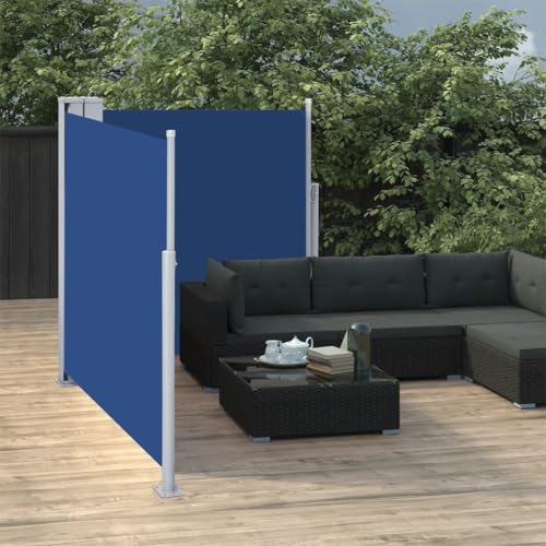 Furniture Home Tools Ausziehbare Seitenmarkise, Blau, 100 x 600 cm von AIJUUKJP