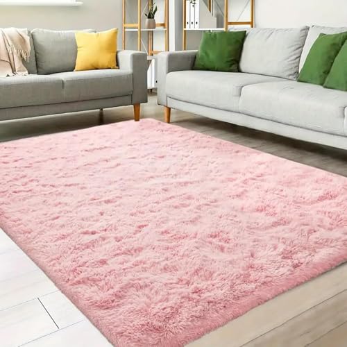 AIMECO Hochflor Teppich Wohnzimmer Carpet Rosa 160X200cm Anti-Rutsch Extra Große Teppiche Schlafzimmer flauschig Teppiche Matte Teppichen Mädchen Schlafzimmer und Kinderzimmer AIMECO Hochflor Teppich Wohnzimmer Carpet Rosa 160X200cm Anti-Rutsch Extra Große Teppiche Schlafzimmer flauschig Teppiche Matte Teppichen Mädchen Schlafzimmer und Kinderzimmer von AIMECO