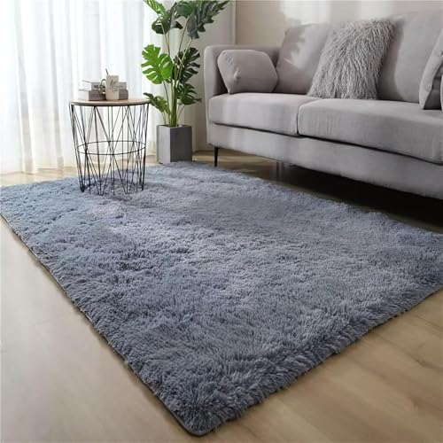 AIMECO Hochflor Teppich Wohnzimmer Carpet 120X180cm Anti-Rutsch Extra Große Teppiche Schlafzimmer flauschig Teppiche Matte Teppichen Mädchen Schlafzimmer und Kinderzimmer. Silbergrau AIMECO Hochflor Teppich Wohnzimmer Carpet 120X180cm Anti-Rutsch Extra Große Teppiche Schlafzimmer flauschig Teppiche Matte Teppichen Mädchen Schlafzimmer und Kinderzimmer. Silbergrau von AIMECO