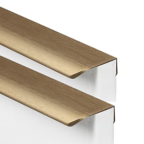 2 Stück unsichtbar Schrankgriffe Möbelgriff Versteckt SchubladenKnöpfe Abgerundete Ecken Türgriff Hinterschraubgriff für Schlafzimmer Kleiderschrank Profilgriff (1000mm,Gebürstete Bronze) von AIRYLI