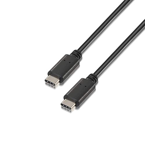 AISENS A107 – 0057 – 3 A USB 2.0-Kabel (Typ-C/m-USB-c/M, 2.0 m, für Telefon Handy und Tablet) schwarz von AISENS