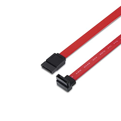 AISENS A130-0155 SATA-Festplatten-Datenkabel (abgewinkelt, 0,5 m) Rot von AISENS