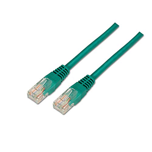 AISENS A135 – 0246 – Brauseschlauch RJ45-Patchkabel (1 m, 10/100/1000 Mbit/s, Switch/Router/Modem/Patchpanel/Patchfeld/Access Point/Champs-) grün von AISENS