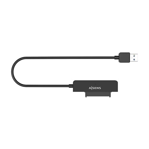 AISENS - ASE-25A03B - SATA A USB-A USB 3.0/Usb3.1 Gen1 Adapter für 2,5-Zoll-Festplatten, Schwarz von AISENS