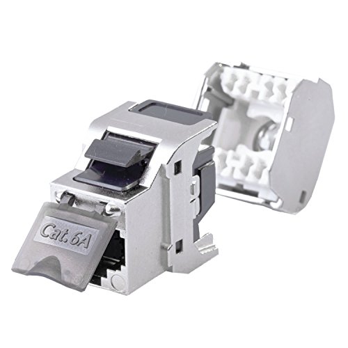 AIXONTEC® Cat.6A geschirmtes RJ-45 Keystone Modul, mit Schutzkappe von AIXONTEC