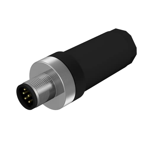 AIXONTEC 2x M12 8 pin feldkonfektionierbarer Sensor Stecker männlich A kodiert m12 Rundstecker m-12 Sensorleitung 8 polig PG 9 Kabelverschraubung M 12 SAC Sensor Aktor male connector ungeschirmt von AIXONTEC